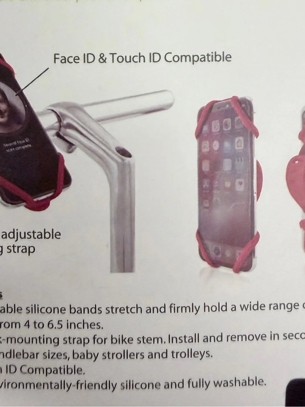 Bike Tie 2 Silicone Phone Mount - Bright Red Cradle